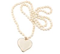YIGZYCN Collana da donna turchese con ciondolo a forma di cuore, stile etnico vintage, catena lunga per maglione