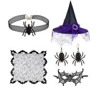 YIGZYCN Collana girocollo da donna con cappello da strega, per Halloween, travestimento, cosplay, accessori per costume da strega