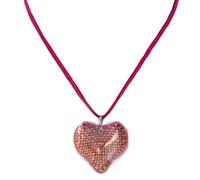 YIGZYCN Collana girocollo in vetro a forma di cuore alla moda, versatile, accessorio per gioielli in vetro per donne simbolo di tutte le età