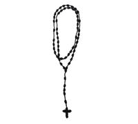 YIGZYCN Collana in filo di cotone contemporaneo, accessorio versatile con perline intrecciate a mano robuste rosario per regali da regalare collana devozionale fatta a mano