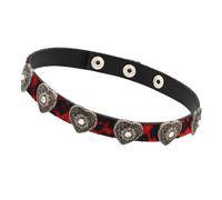 YIGZYCN Collana punk in pelle PU con fascia da collo gotica accessori per gioielli regali, Metallo
