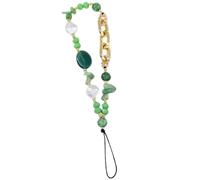 YIGZYCN Colorful perline telefono catena cinghia fascino portachiavi cordino telefono braccialetto acrilico portachiavi donna borsa ornamento gioielli regalo portachiavi perline