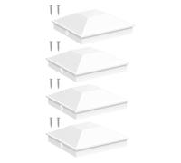 YIGZYCN Confezione da 4 coperture nere opache per pali in legno contro la masticazione a prova di animali, con listelli interni rinforzati, facile installazione, impermeabili