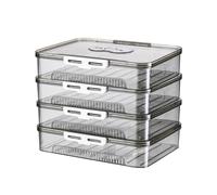 YIGZYCN Contenitore impilabile trasparente per ravioli e congelatore Wonton con scomparti divisi per una facile organizzazione