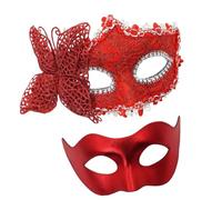YIGZYCN Coppia Masquerade Mask Coppia Masquerade Eye Mask Mezza Viso Halloween Costume Maschera Per Donne Uomini Halloween Matrimonio Prom