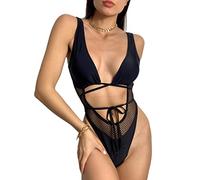 YIGZYCN Costume da bagno da donna a vita alta Hollow Costume da bagno monopezzo Lady cinghie Backless Strappy Costumi da bagno