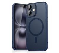 YIGZYCN Custodia protettiva antiscivolo traslucida per telefono serie 17/16 leggera custodia protettiva in PC blu reale