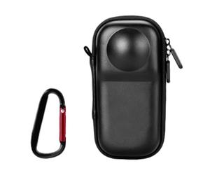 YIGZYCN Custodia resistente all'acqua per fotocamera con assorbimento degli urti e strato interno in peluche per custodia da viaggio protettiva per fotocamera a 360 gradi, Nero