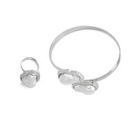 YIGZYCN Design unico irregolare perle anelli e gioielli set di accessori moda per le donne in stile barocco francese set di gioielli da sposa