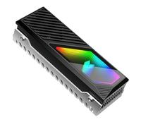 YIGZYCN Dissipatori HDD in lega di alluminio con grande ventola e illuminazione ARGB per migliorare il raffreddamento e le protezioni hardware