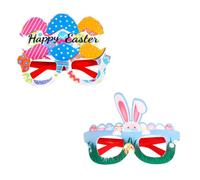 YIGZYCN Divertenti occhiali da festa pasquali cornici eleganti per feste con cornici decorative con tema pasquale per occasioni piacevoli accessori per eventi familiari