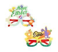 YIGZYCN Divertenti occhiali da festa pasquali cornici eleganti per feste con cornici decorative con tema pasquale per occasioni piacevoli accessori per eventi familiari