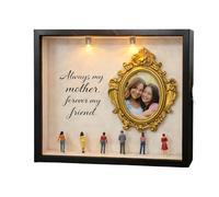YIGZYCN Diys Minis Musei Silhouetted Box, Shadows Frame Display Case, Personalizza le ombre fotografiche con statuetta Personalizza il fai da te Photo Memory Case