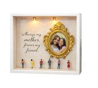 YIGZYCN Diys Minis Musei Silhouetted Box, Shadows Frame Display Case, Personalizza le ombre fotografiche con statuetta Personalizza il fai da te Photo Memory Case