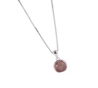 YIGZYCN Dolce ragazze clavicola catena con ciondolo rotondo di cristallo catena regolabile accessori donna gioielli San Valentino