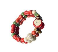 YIGZYCN Elastico da polso in ceramica arcobaleno alla moda con opere d'arte elastico perfetto per le donne accessorio varie occasioni arcobaleno frutta rossa