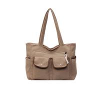 YIGZYCN Elegante borsa in velluto a coste spaziosa interna dal design ergonomico a spalla adatta per lavoro, pendolarismo, vacanze, avventure, laptop in velluto a coste, Marrone