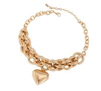 YIGZYCN Elegante collana a forma di cuore cavo che simboleggia amore e impegno per donne alla moda collana Strudy