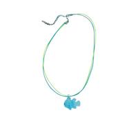 YIGZYCN Elegante collana a tema pesci pagliaccio elegante collana con accenti di perline unico collo gioielli fascino alla moda clavicola catena collo ornamento collo
