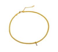 YIGZYCN Elegante collana con zircone colorato per le donne catena regolabile girocollo gioielli resistente all'ossidazione accessorio