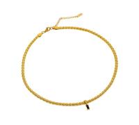 YIGZYCN Elegante collana con zircone colorato per le donne catena regolabile girocollo gioielli resistente all'ossidazione accessorio