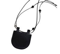 YIGZYCN Elegante portafoglio in pelle robusta per auricolari e monete, design pratico per la comodità di tutti i giorni, piccola borsa lunga, Nero