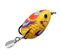 YIGZYCN Esche a forma di rana per Blackfish Baits 4,5 centimetri 11g PVC pesca simulato rane esche con doppio gancio & Top Water Lure