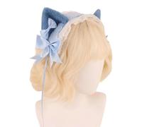 YIGZYCN Fasce per capelli da gattino con archi per cosplay, orecchie da gattino, fasce per capelli bianche, per cosplay, feste di compleanno