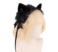 YIGZYCN Fasce per capelli da gattino con archi per cosplay, orecchie da gattino, fasce per capelli bianche, per cosplay, feste di compleanno