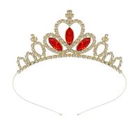 YIGZYCN Fascia per capelli con cuore luccicante con corone da regina, accessori per feste di Halloween, accessori per cosplay, feste a tema