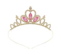 YIGZYCN Fascia per capelli con cuore luccicante con corone da regina, accessori per feste di Halloween, accessori per cosplay, feste a tema