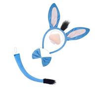 YIGZYCN Fascia per capelli con orecchie d'asino, coda e papillon, per bambini, ragazzi, ragazze, adolescenti, giochi di ruolo, Halloween