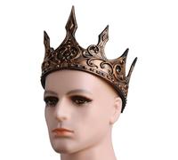 YIGZYCN Fascia per capelli vintage con corone da re con mezzaluna, decorazione per cosplay per appassionati di moda e attività di gioco di ruolo