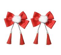 YIGZYCN Fermaglio per capelli di Capodanno anni 2000 Trend Clip Laterale Pompon di Natale Dolce Bowknot Balletcore Dolce Fresco Foto Puntelli