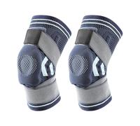 YIGZYCN Ginocchiera sportiva con stabilizzatori a molla rotula manica elastica per donne uomini basket corsa ciclismo sport brace supporti con stabilizzatori laterali