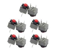 YIGZYCN Kailhs Silents MicroSwitch 6 x 6 x 7,3 mm quadrati silenziatori interruttori a pulsante microinterruttori microinterruttori 10 pezzi