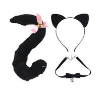 YIGZYCN Kid Animal Costume Orecchio Animale Fascia Coda Girocollo Collana Per Ragazzo Ragazza Gioco di Ruolo Halloween Animale Cosplay Accessori