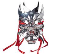 YIGZYCN Maschera metallica per Halloween, maschera integrale per adulti, uomini, donne, travestimenti, Halloween, cosplay