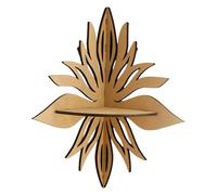 YIGZYCN Mensola a parete con motivo floreale Scaffale angolare galleggiante Organizzatori di stoccaggio in legno decorativi per soggiorno camera da letto Decors
