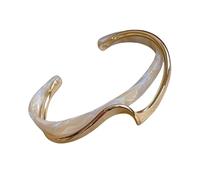 YIGZYCN Moderno braccialetto da polso regolabile in metallo intarsiato con crostacei, accessorio per donne casual o occasioni formali