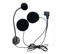 YIGZYCN Moto Mezzo Cappuccio Caschi Microfono Con Connettori Tipo C E Doppio 32Ω Corna Omnidirezionale Microfono Auricolare