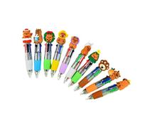 YIGZYCN Multi funzionale 4 colori Hydrochoerus Penna a sfera Set Cartoon Multicolore Scrittura liscia per Studio e Home Press Type Oil