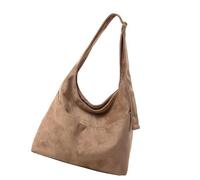 YIGZYCN Oversize Ascelle Borsa Borsa Borse a Tracolla Alla Moda Borsa Comoda Cinghia Casual Abiti Professionali Suedes Borsa da Lavoro, cachi