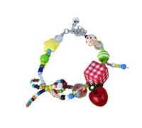 YIGZYCN Retro gioielli perline per le donne collana con frutta colorata e stella fascino farfalla archi gioielli ciondolo