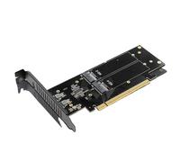 YIGZYCN Scheda di espansione HDD PCIe 5.0 X16 NVMe ampiamente compatibile con 4 slot e RAID 0/1/5 per varie applicazioni Scheda ad alta velocità