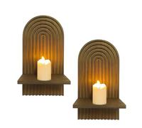 YIGZYCN Set di 2 mensole in legno da appendere per esporre libri, piccole piante, mensole decorative per libreria, decorazione da parete per camera da letto