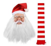 YIGZYCN Set di accessori per travestimento da Babbo Natale, per adulti, set completo di sciarpa per Babbo Natale