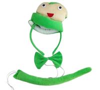 YIGZYCN Set di costume cosplay serpente di Halloween Serpente Hairband coda guanto e papillon serpente Cosplay Costume Set per bambino adulto