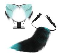 YIGZYCN Set di costume da animale per giochi di ruolo, coda di animale peloso e fascia per orecchie in peluche, per donne, Halloween, cosplay, costume da animale