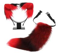 YIGZYCN Set di costume da animale per giochi di ruolo, coda di animale peloso e fascia per orecchie in peluche, per donne, Halloween, cosplay, costume da animale